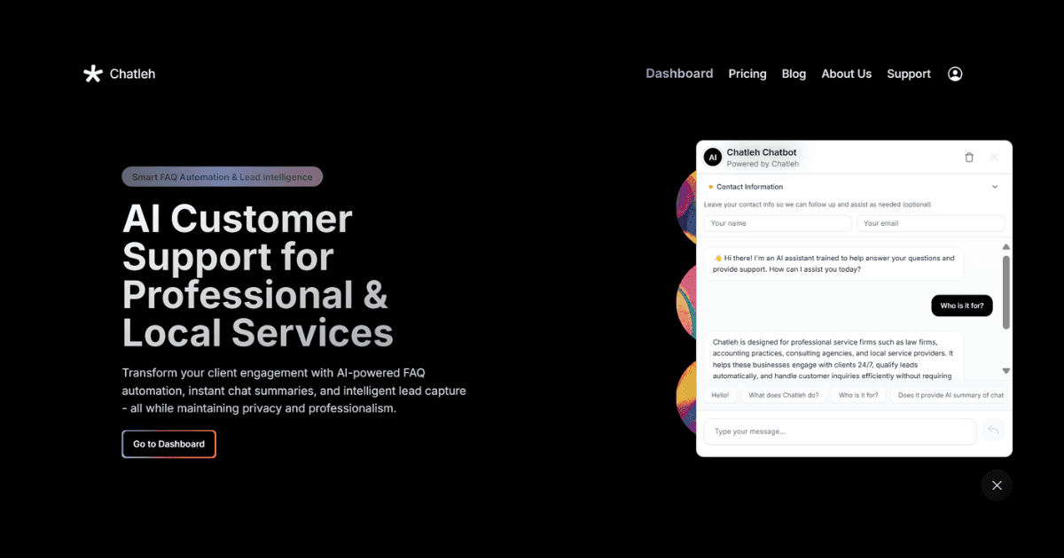 Meet Chatleh: The AI Support Tool Built for Professional Service Firms